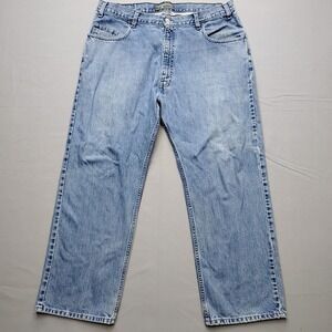 Levis SilverTab Baggy Straight Leg Jeans Mens 36x30 Light Wash Blue Denim 2687